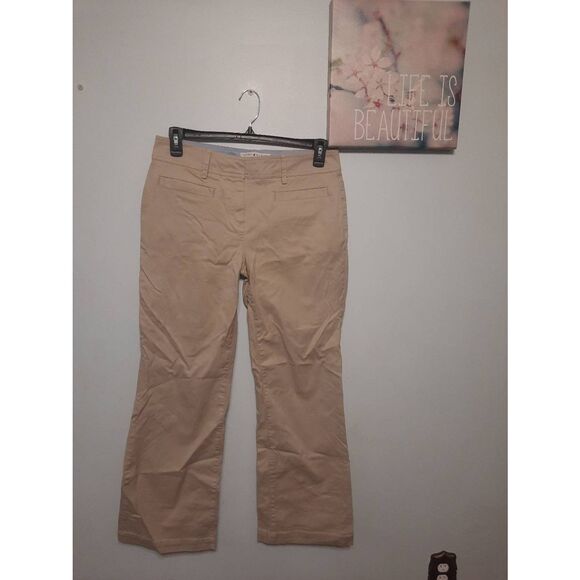 Tommy Hilfiger Pants Womens Size 10 Stretch Khaki Janie Fit Flap Pockets - Picture 1 of 4
